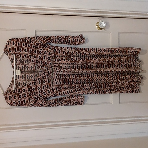 Y2K MAX STUDIO HEART IKAT GEOMETRIC PRINT SHIFT SHEATH DRESS SZ MEDIUM - Picture 1 of 7